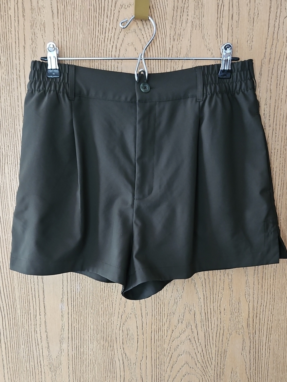 Beyond Yoga Dark Green High-Waist Tailored Shorts